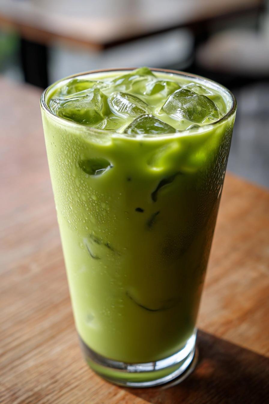 Zero sugar iced matcha shake