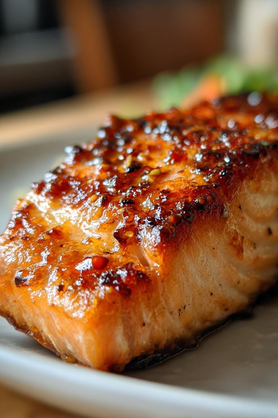 air fryer salmon with honey glaze