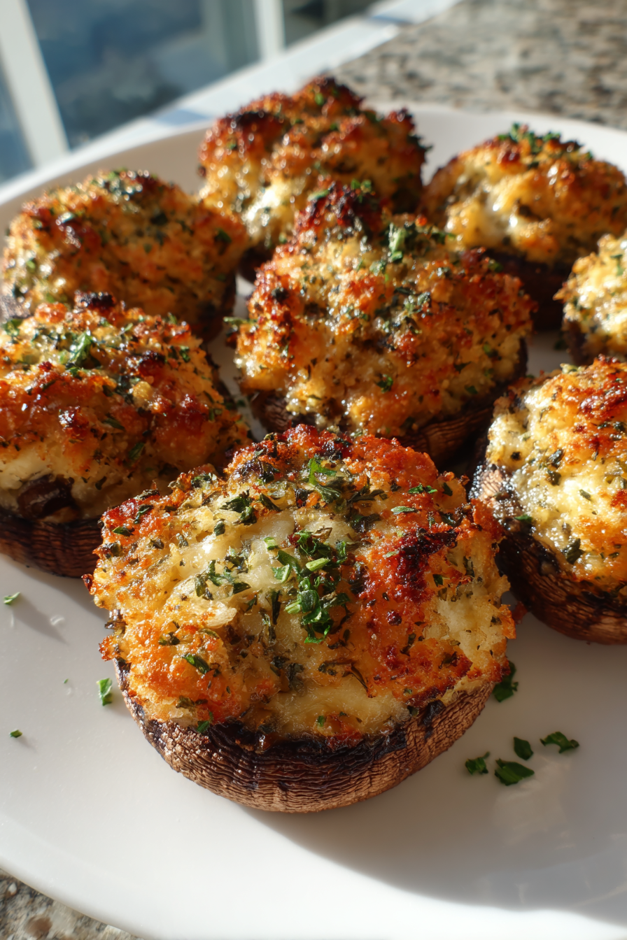 air fryer stuffed mushrooms