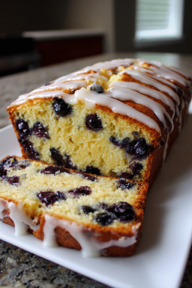 blueberry lemon loaf cake