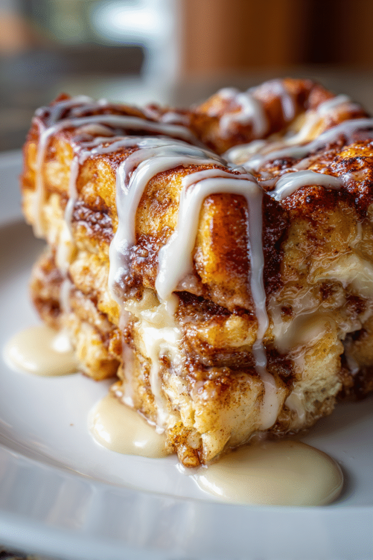 cinnamon roll french toast bake