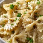 creamy garlic bowtie pasta