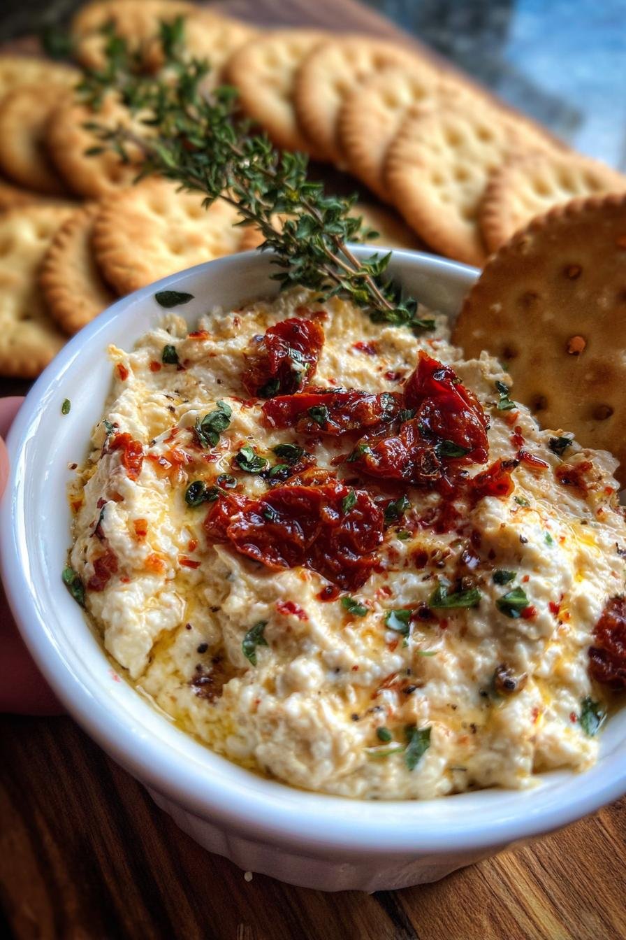 feta and sun dried tomato dip