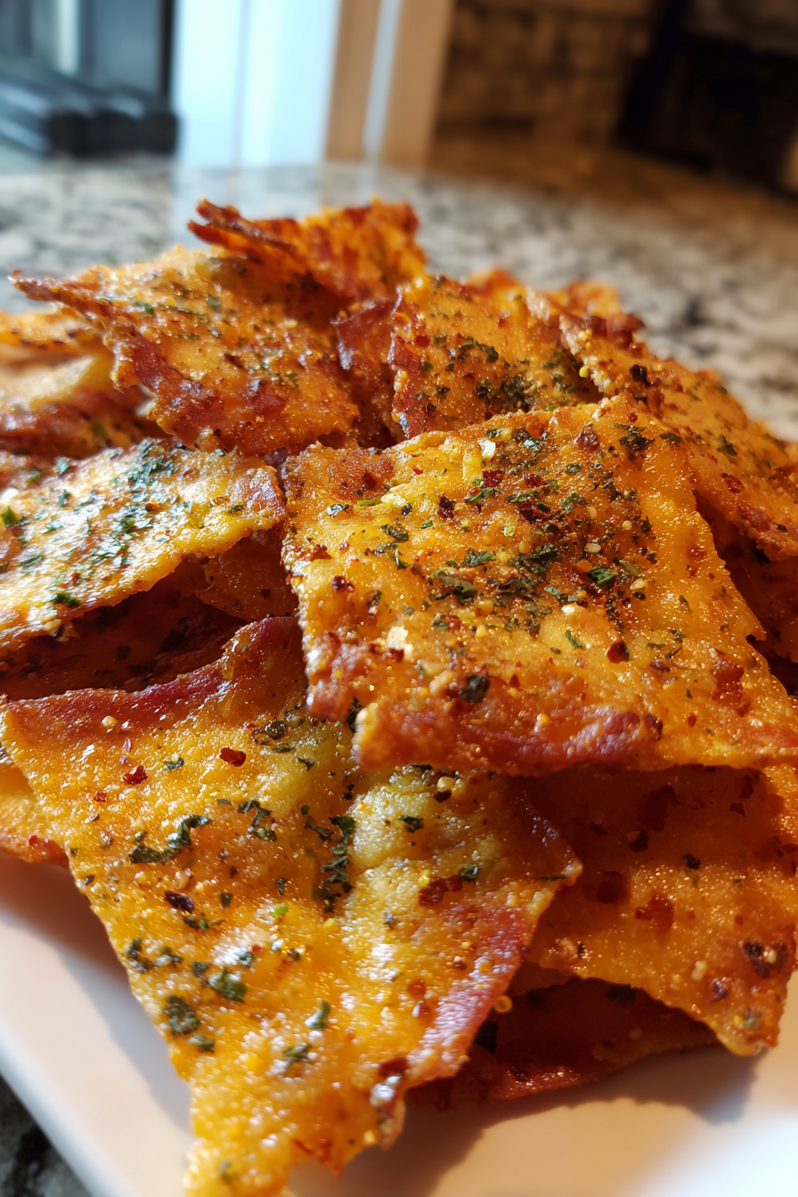 keto chili cheddar ham chips