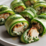 keto creamy cucumber chicken rolls
