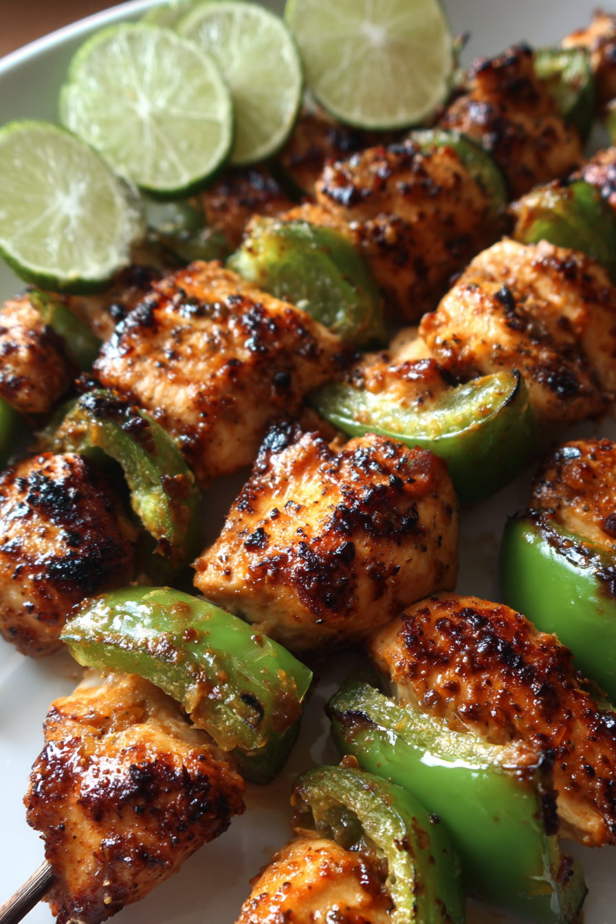 keto lime chicken snack skewers