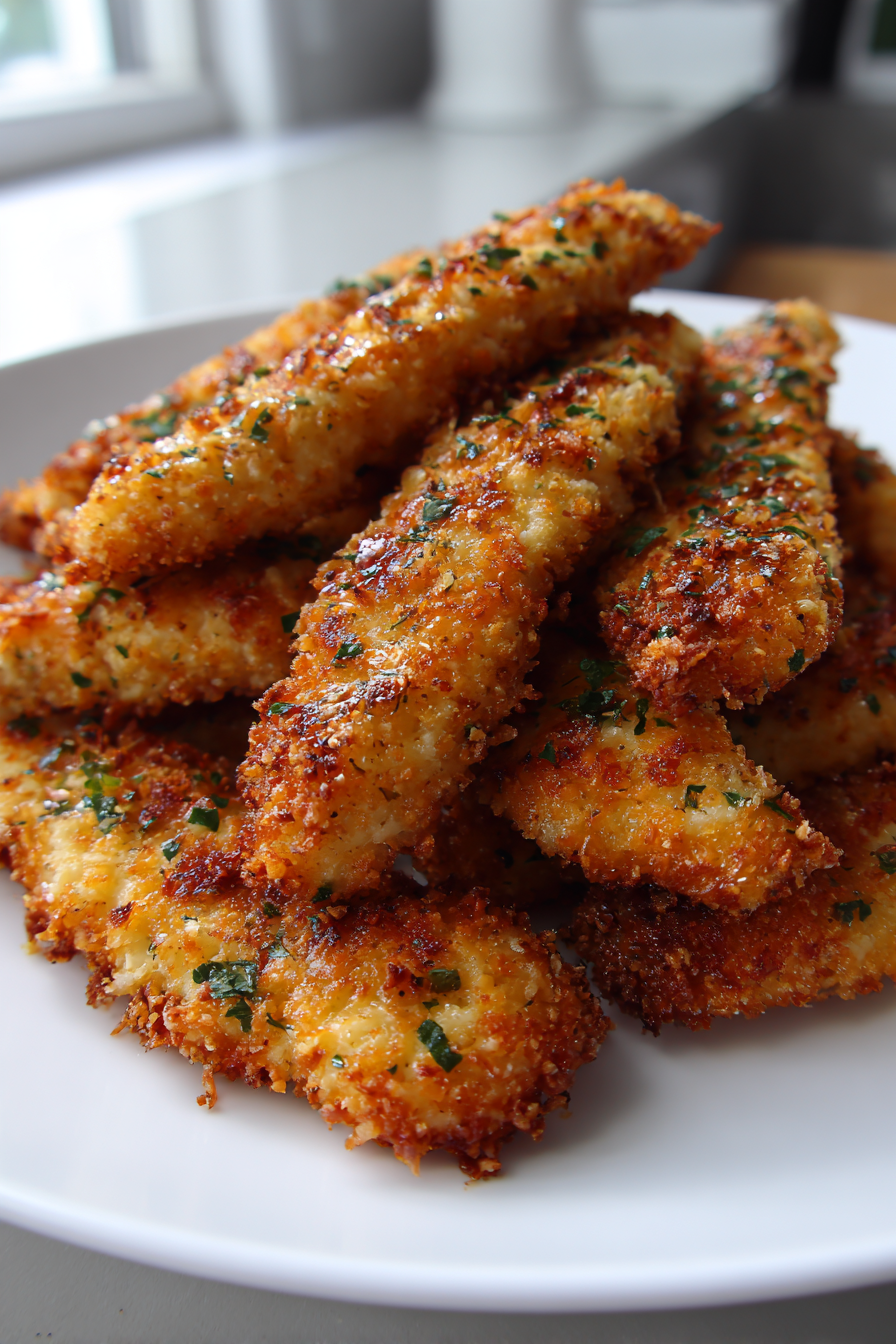 keto parmesan garlic chicken sticks