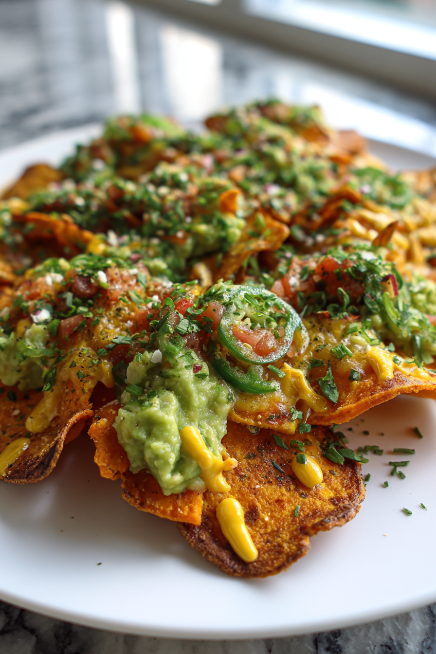 loaded sweet potato nachos