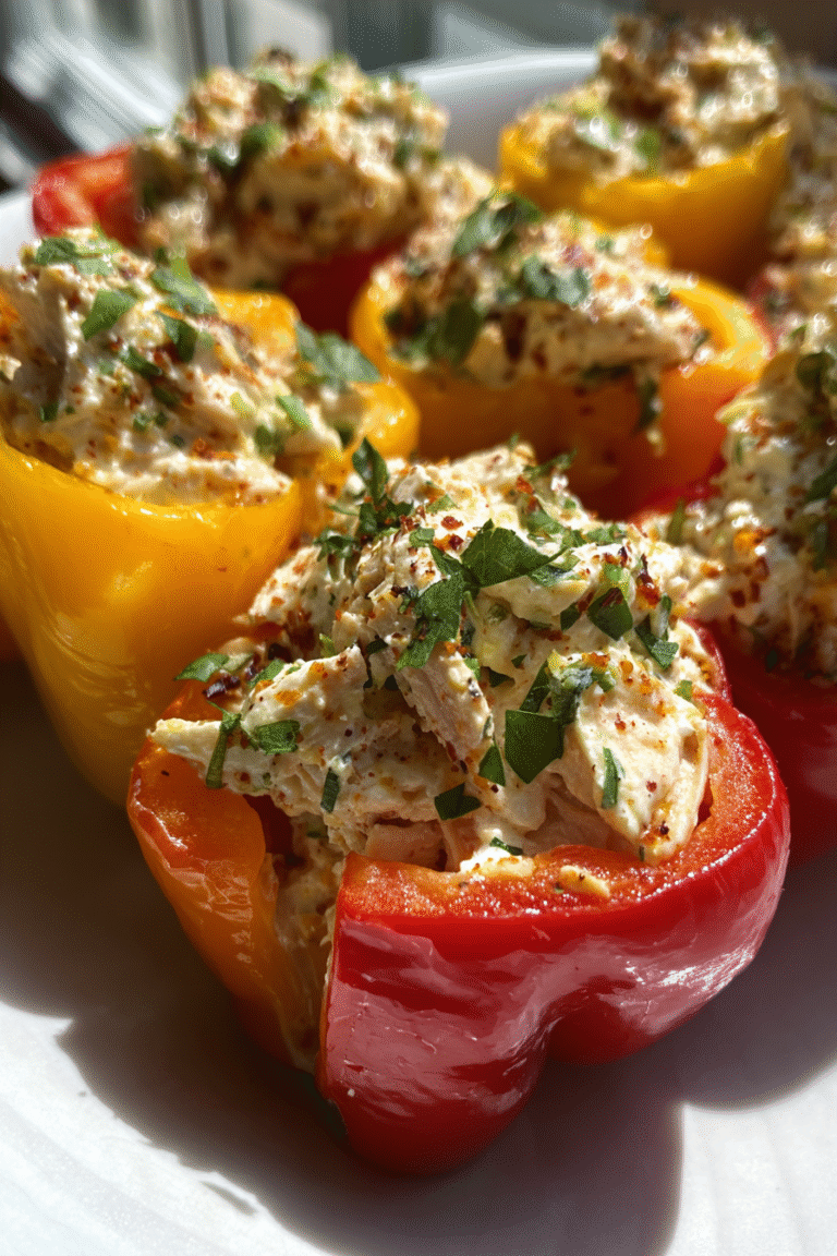 low-carb chicken salad pepper bites
