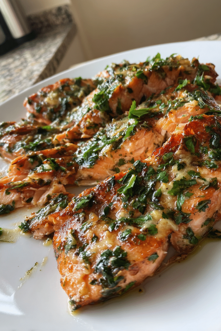 low-carb herb butter salmon flakes