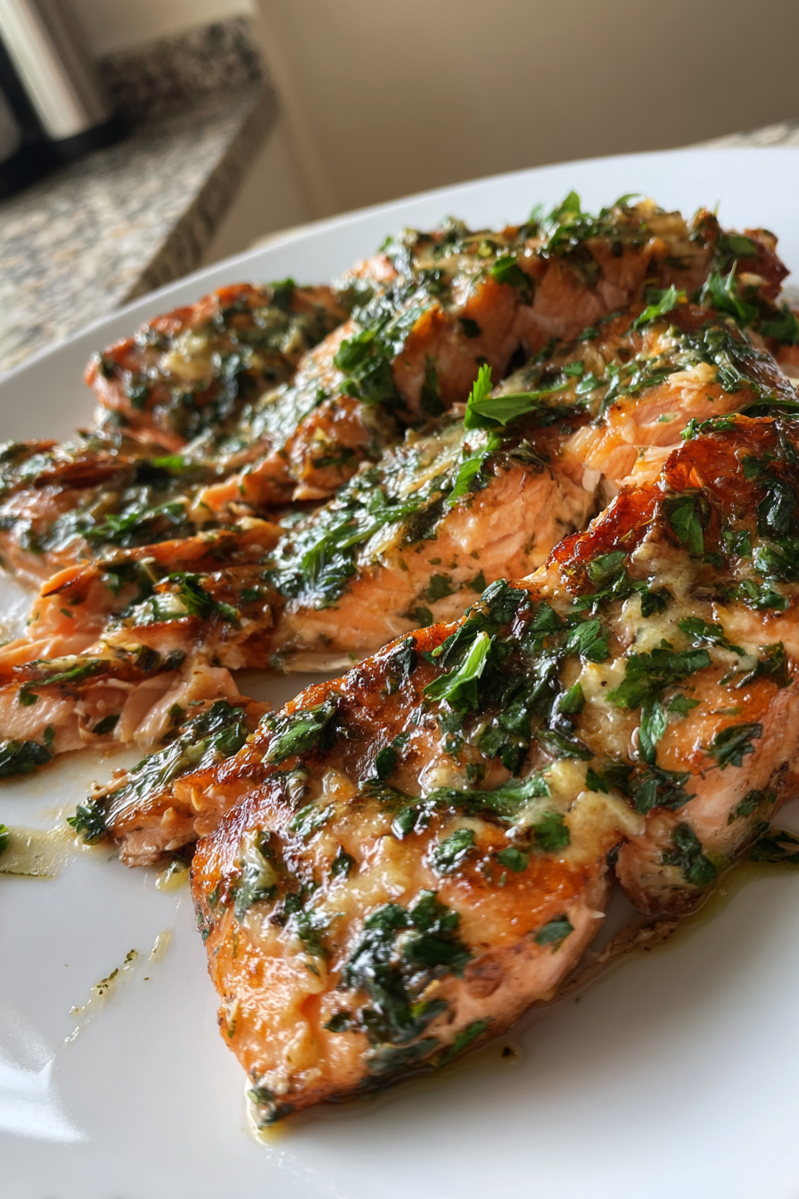 low-carb herb butter salmon flakes