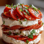 low-carb pepperoni cream cheese stacks