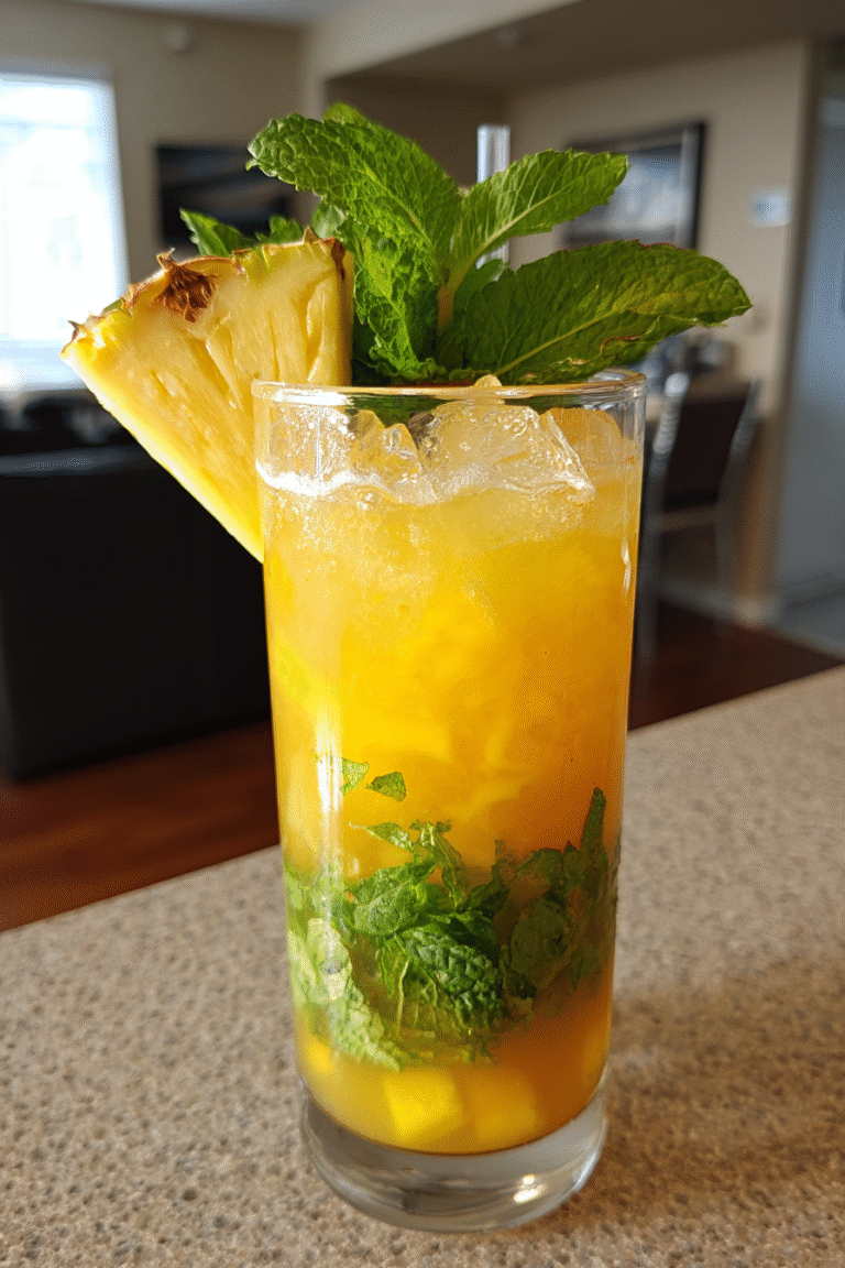 mango pineapple mojito mocktail