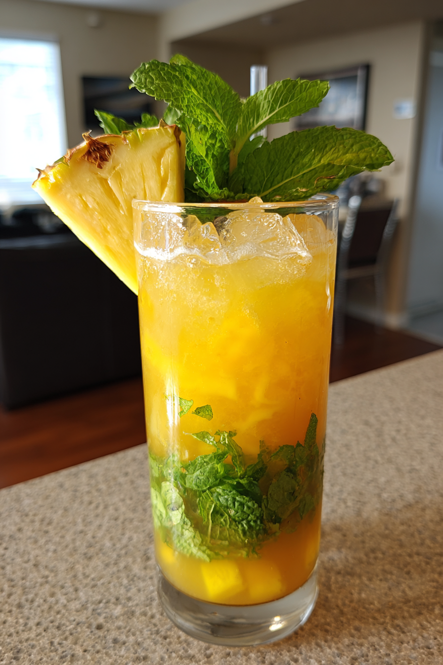 mango pineapple mojito mocktail