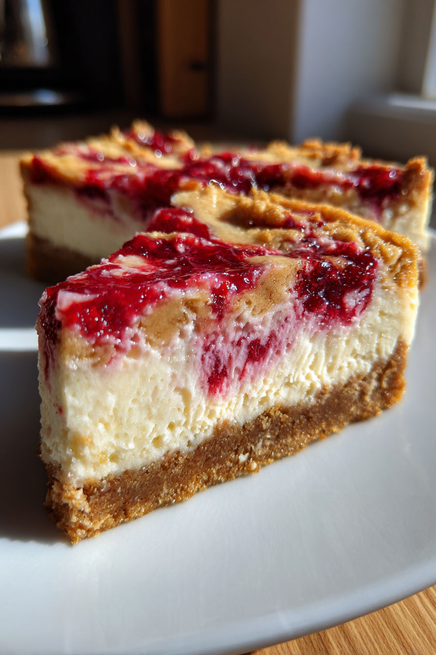 peanut butter & jelly cheesecake bars