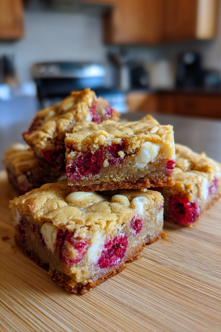 raspberry white chocolate blondies