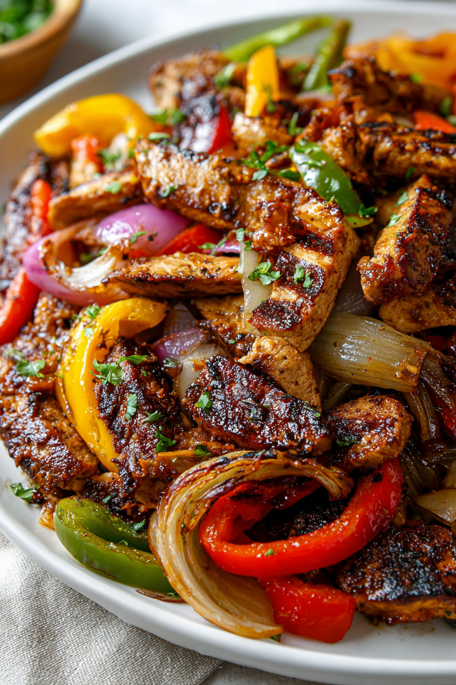 sheet pan chicken fajitas