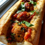 vegan lentil “meatball” subs