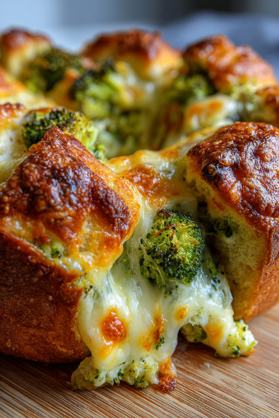 Broccoli Cheddar Pull‑Apart Bread