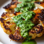 Cauliflower Steak with Herb Sauce