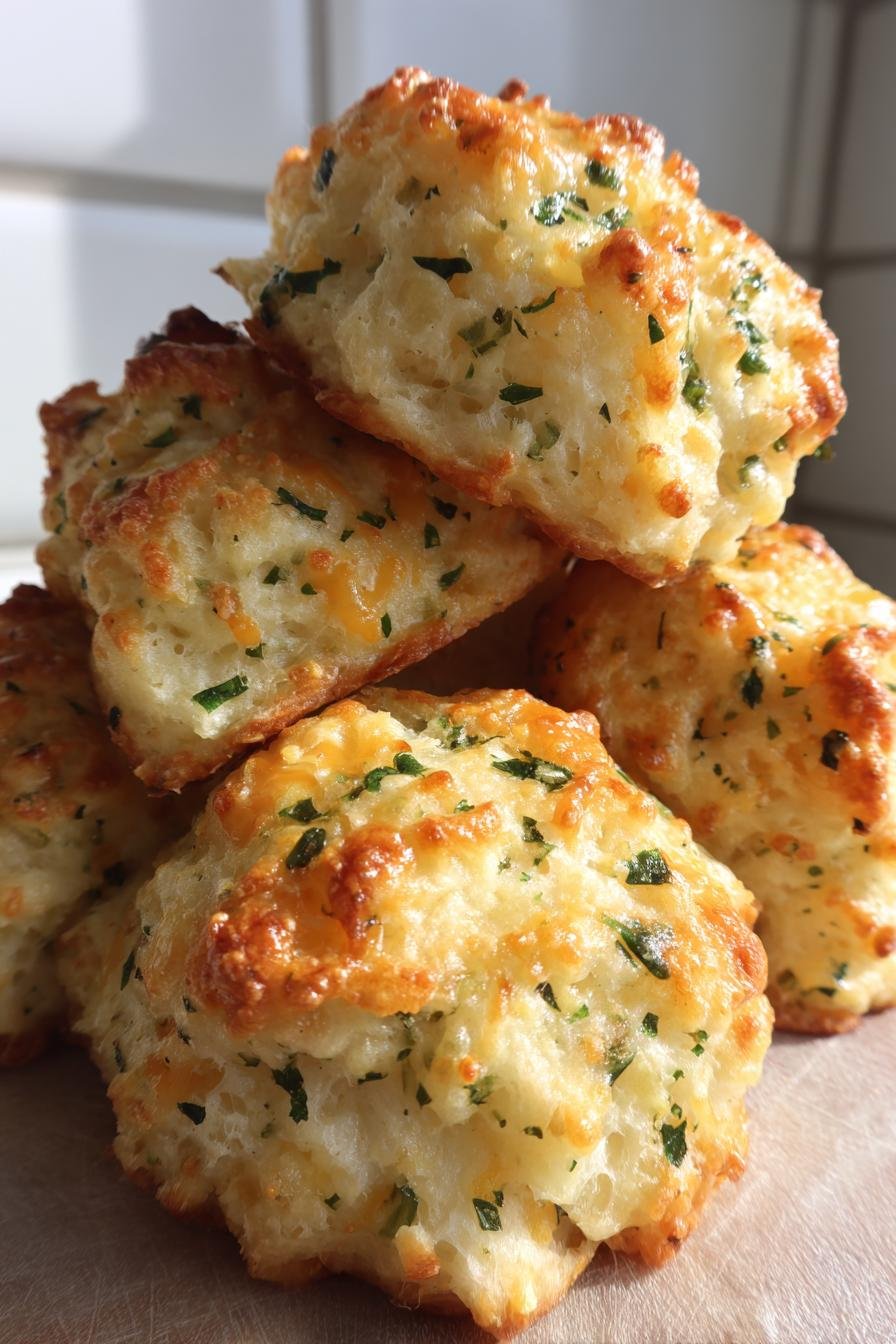 Cheddar Garlic Drop Biscuits