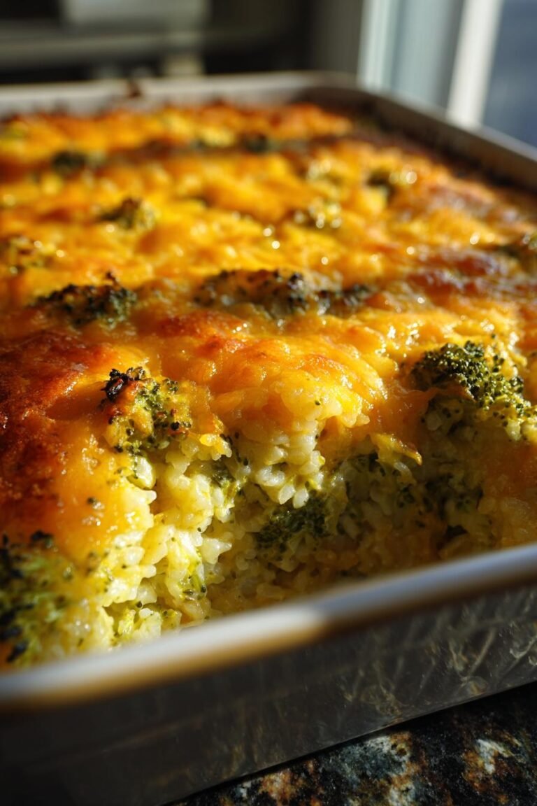Cheesy Broccoli Rice Casserole
