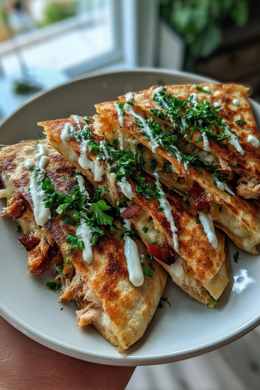 Chicken Bacon Ranch Quesadillas