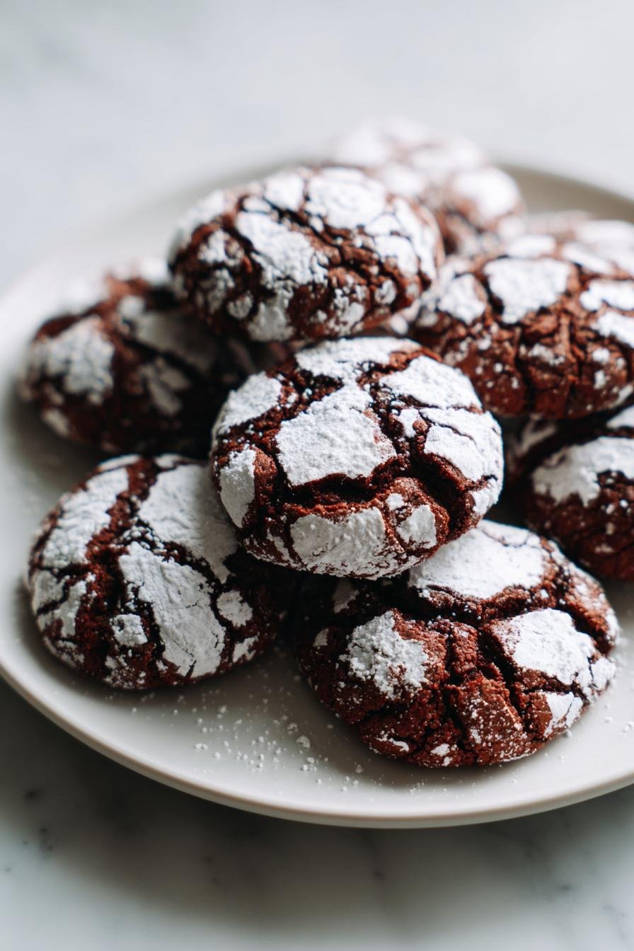 Chocolate crinkle cookies