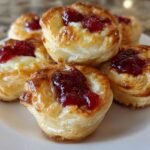 Cranberry Brie Puff Pastry Bites