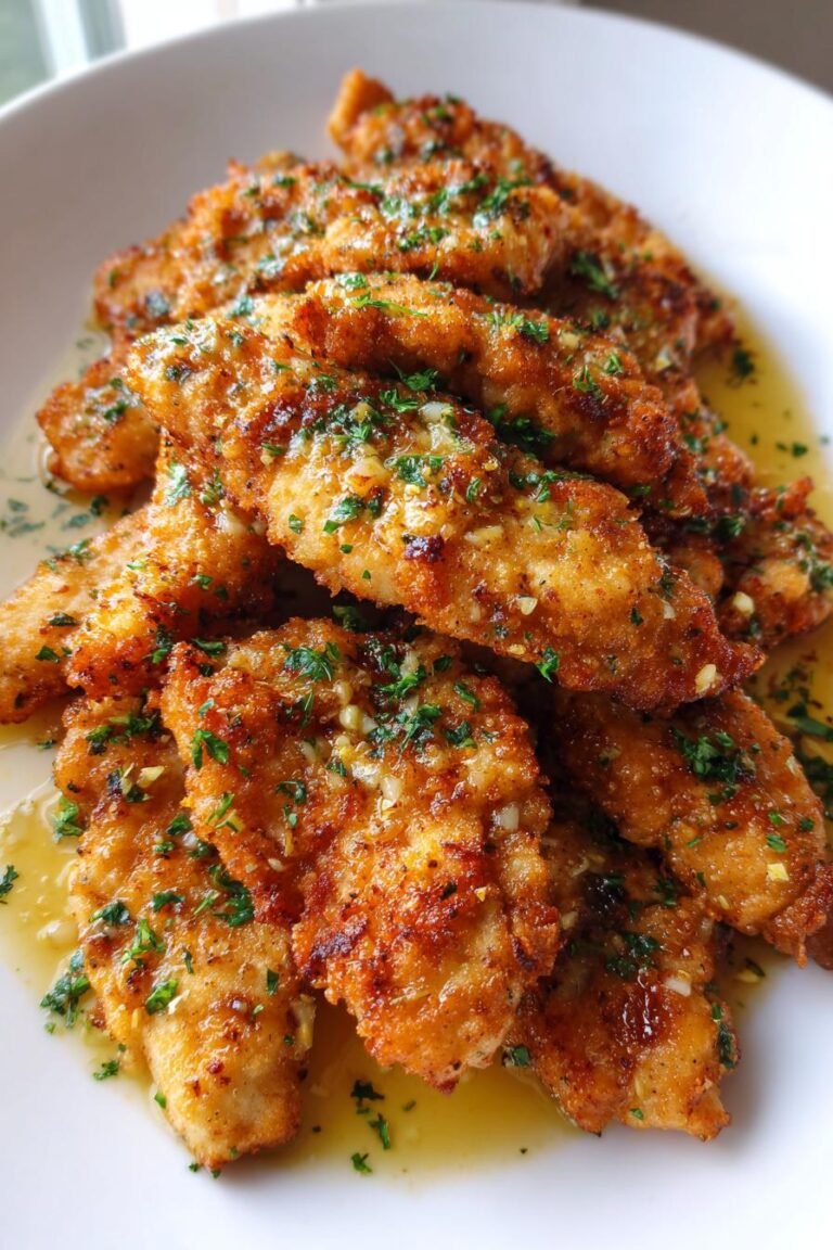 Crispy Lemon Garlic Chicken Tenders