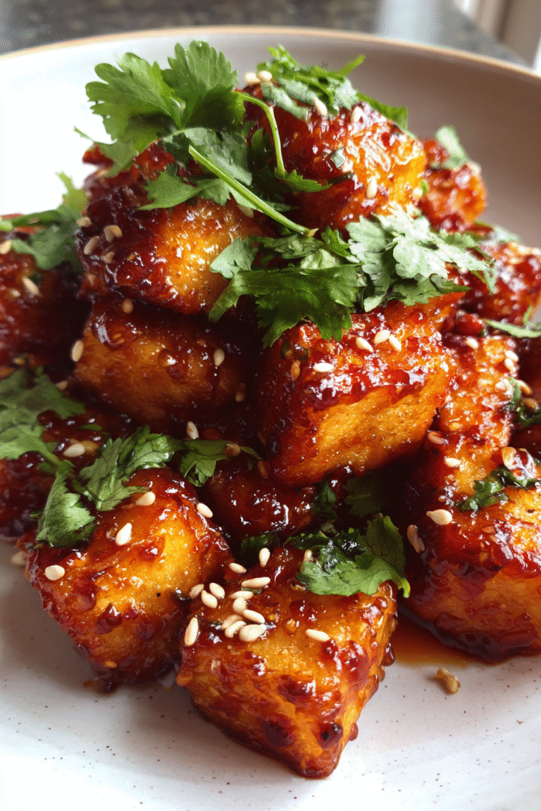 Crispy Tofu Bites with Sweet Chili