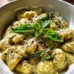 Fast Creamy Pesto Gnocchi