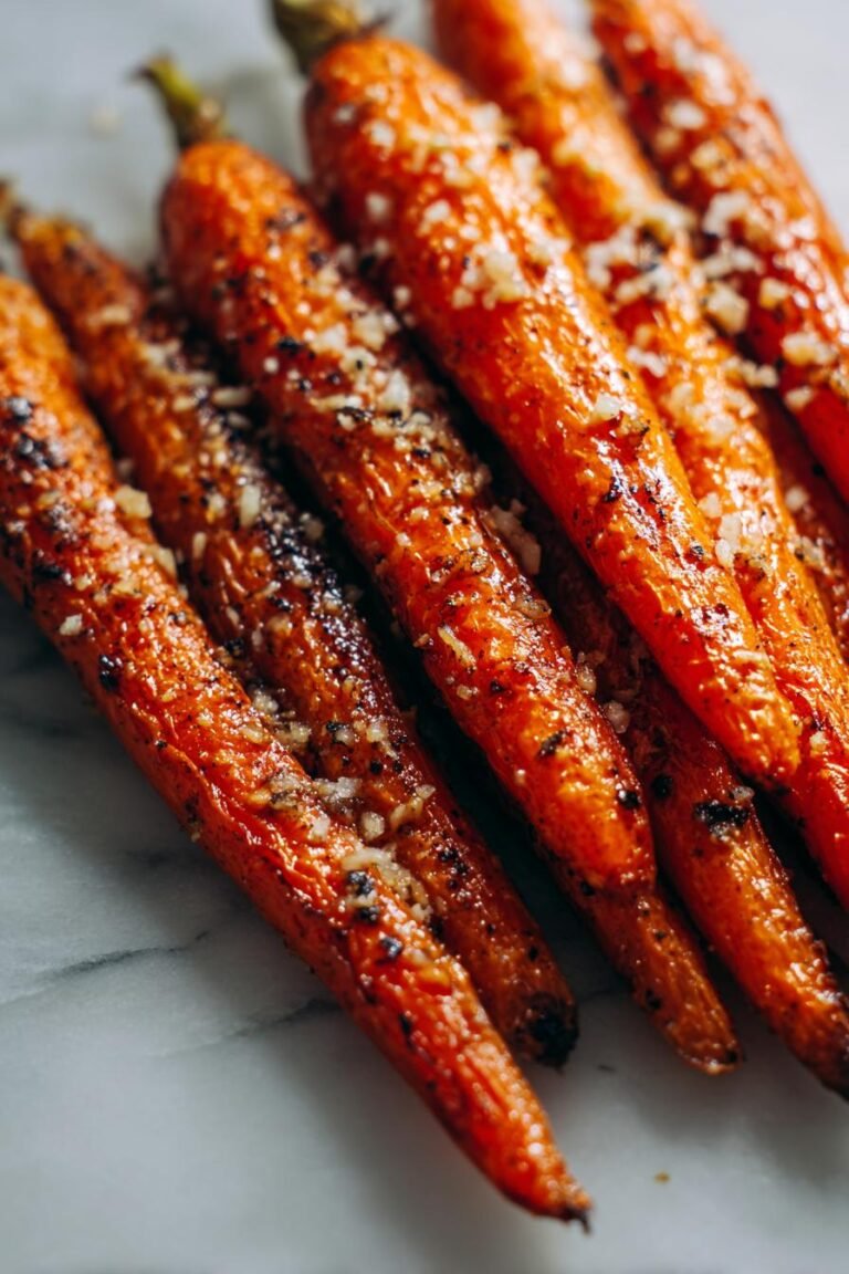 Garlic Parmesan Roasted Carrots