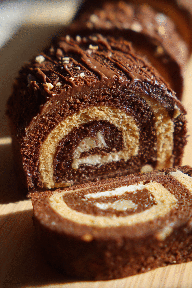 Hazelnut Praline Bûche de Noël