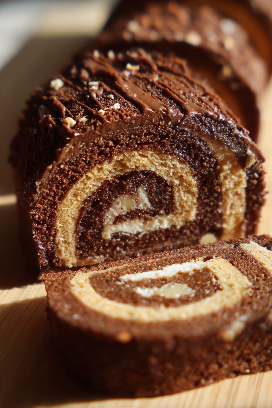 Hazelnut Praline Bûche de Noël