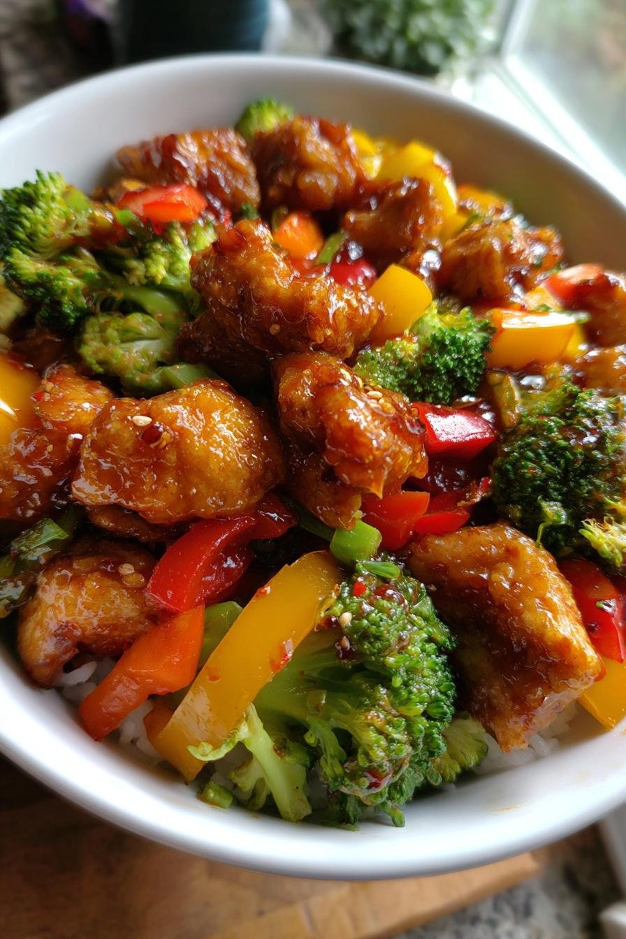 Honey Sriracha Chicken Bowls