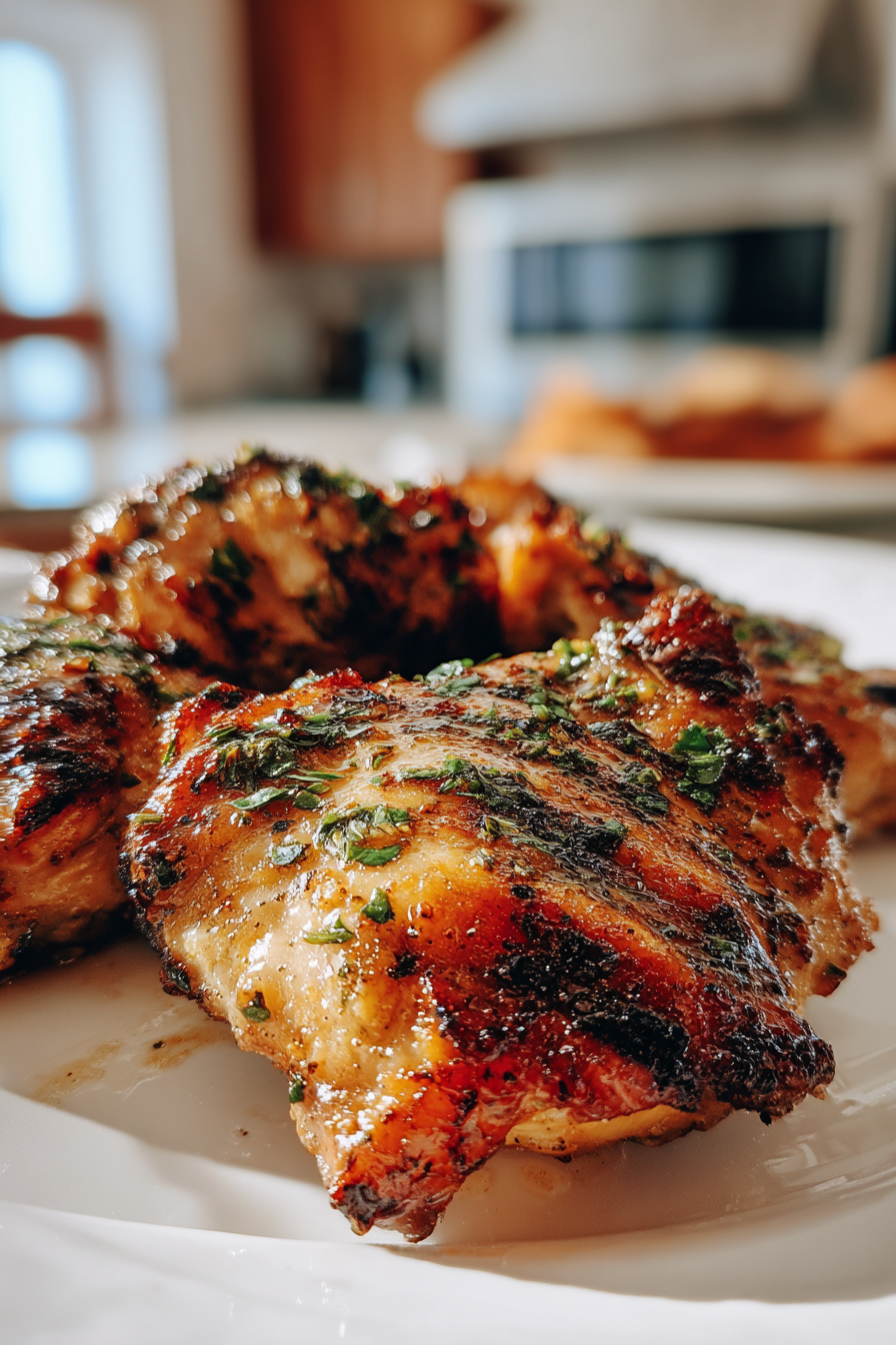 Lemon Herb Grilled Chicken Thighs