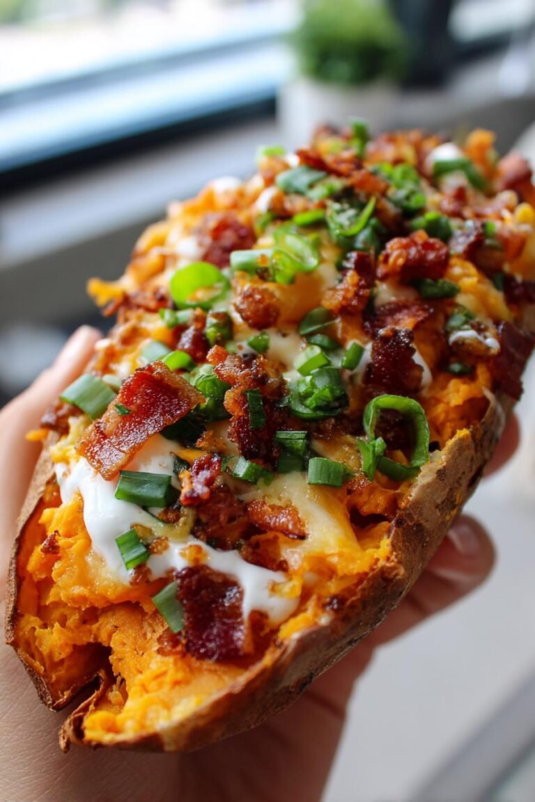Loaded sweet potatoes