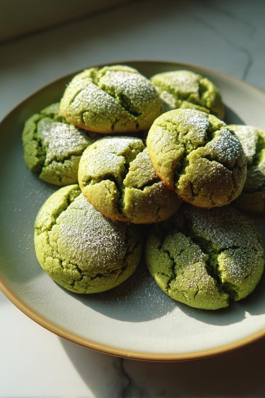 Matcha green tea cookies