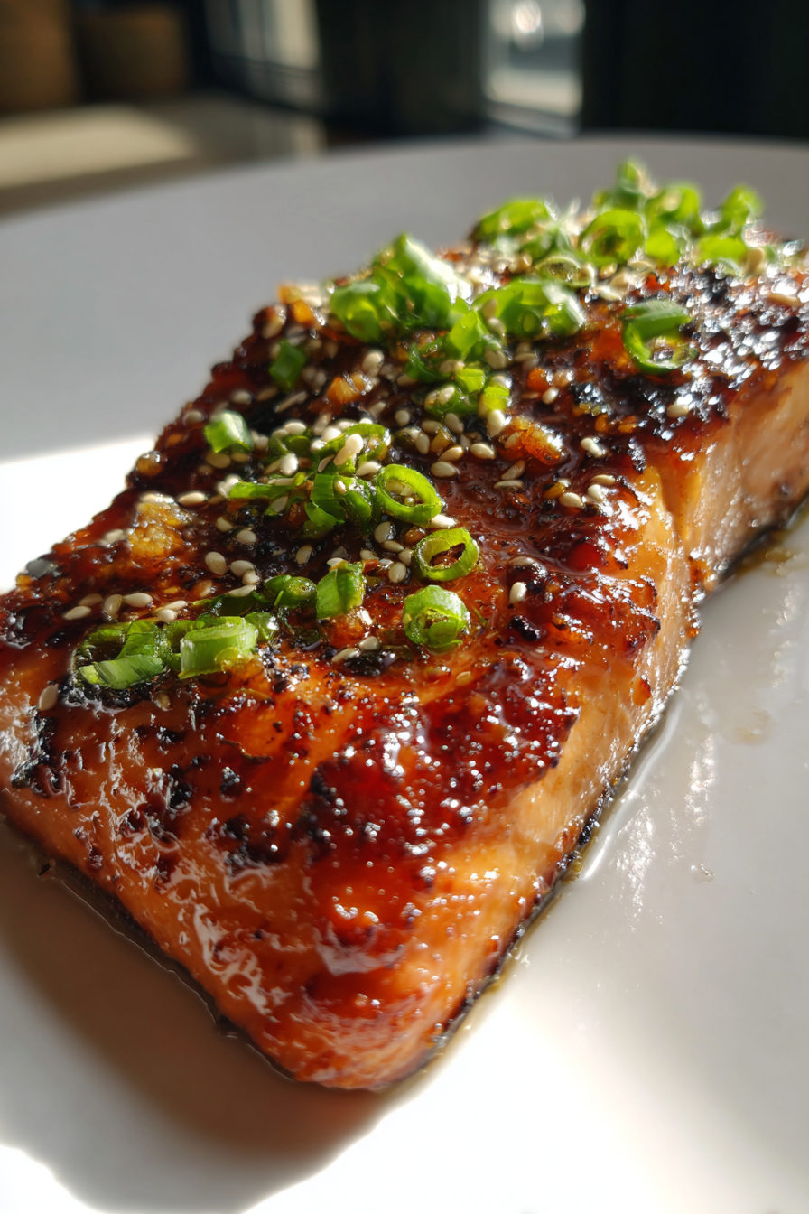 Miso‑Ginger Glazed Salmon
