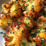 Parmesan Garlic Roasted Cauliflower