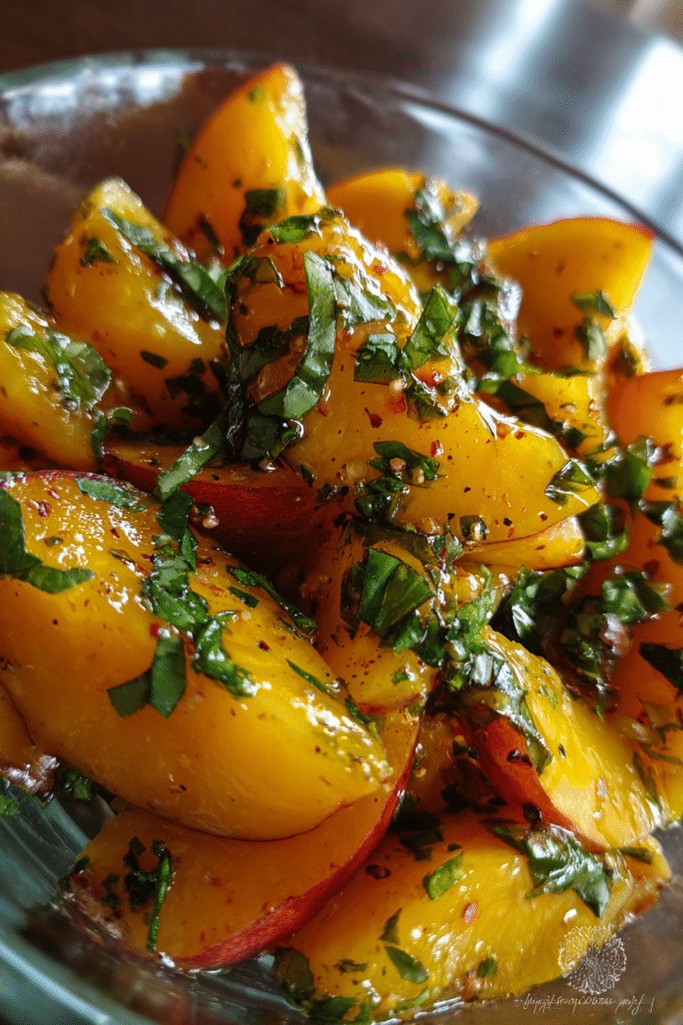 Peach Basil Fruit Salad