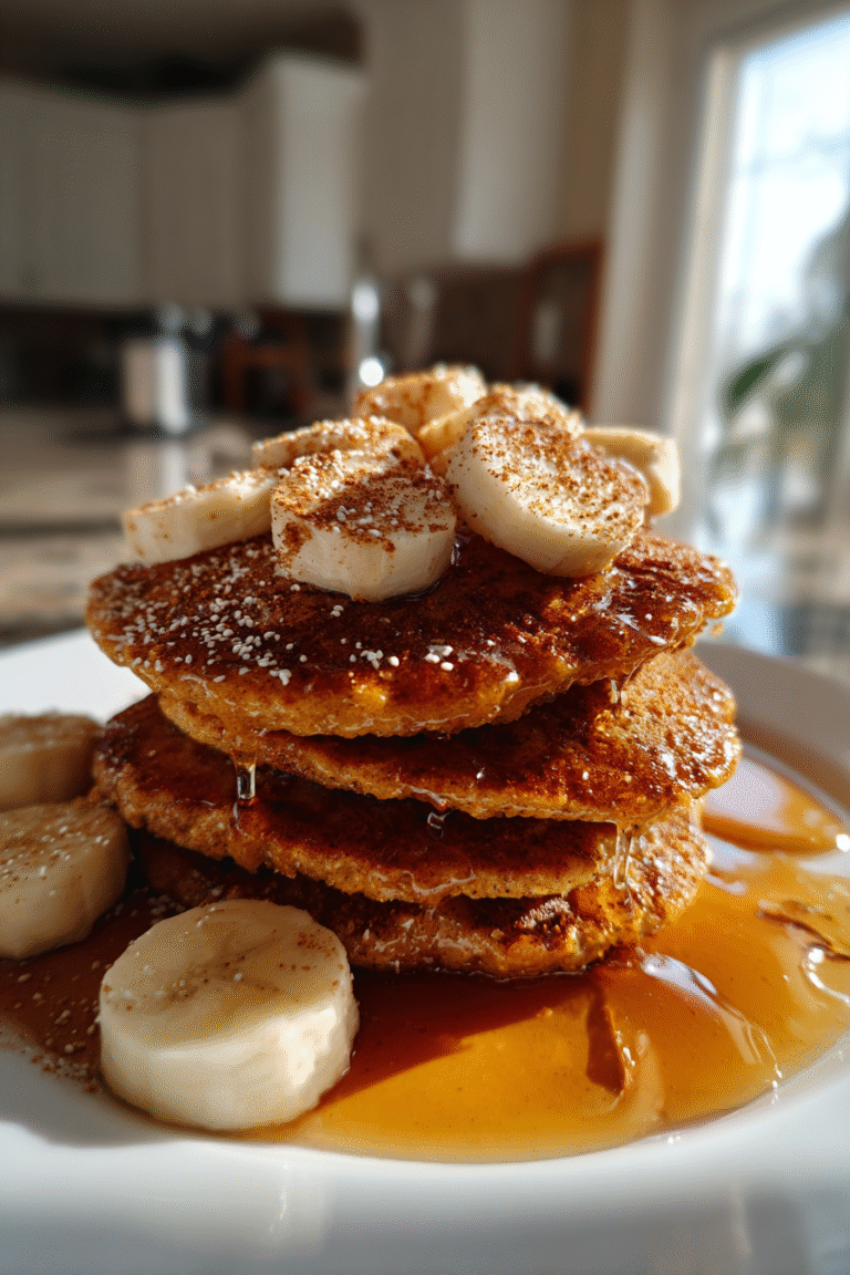 Pumpkin Spice Banana Pancakes