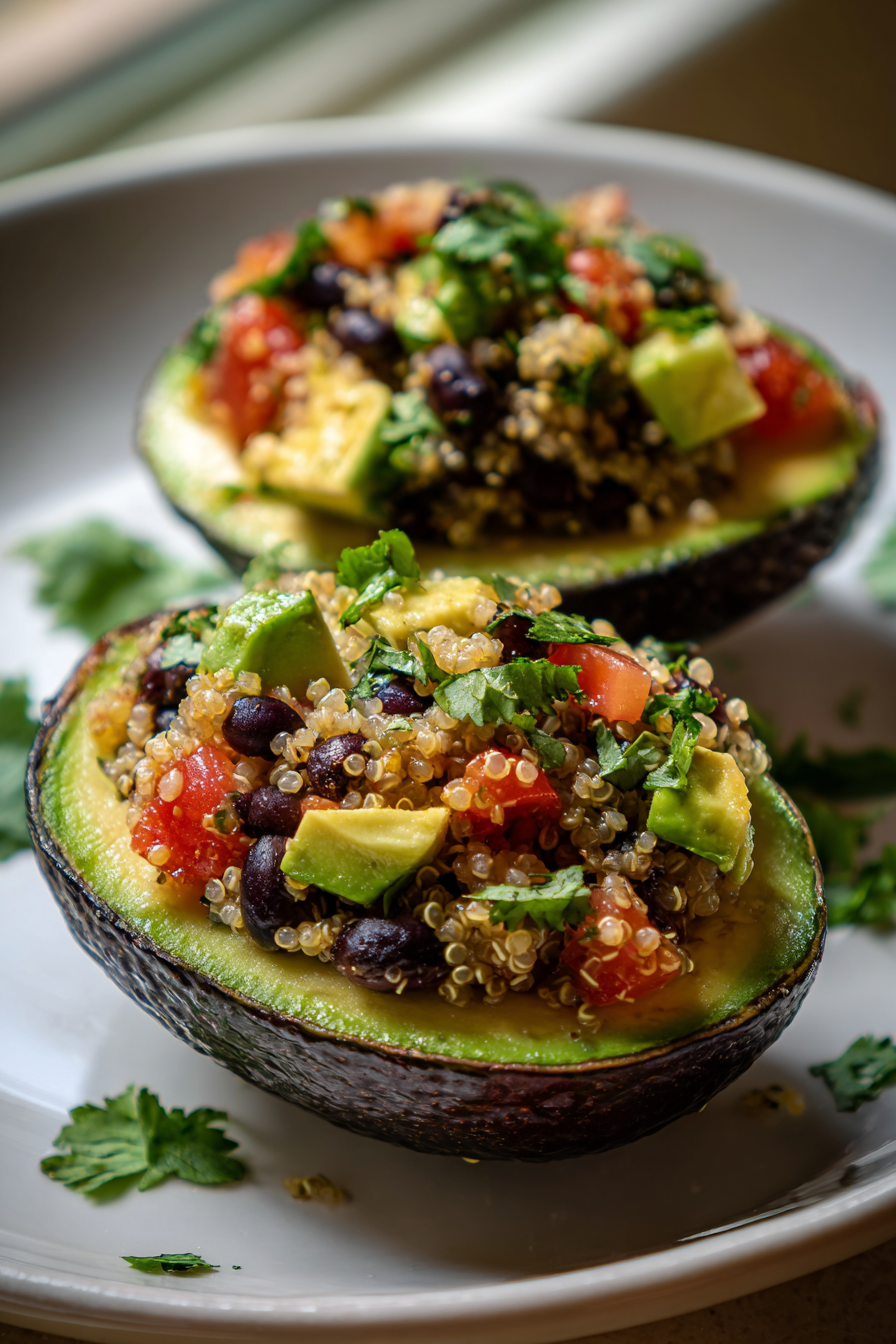 Quinoa & Black Bean Stuffed Avocados