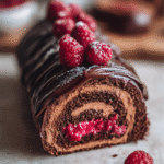 Raspberry Chocolate Bûche de Noël