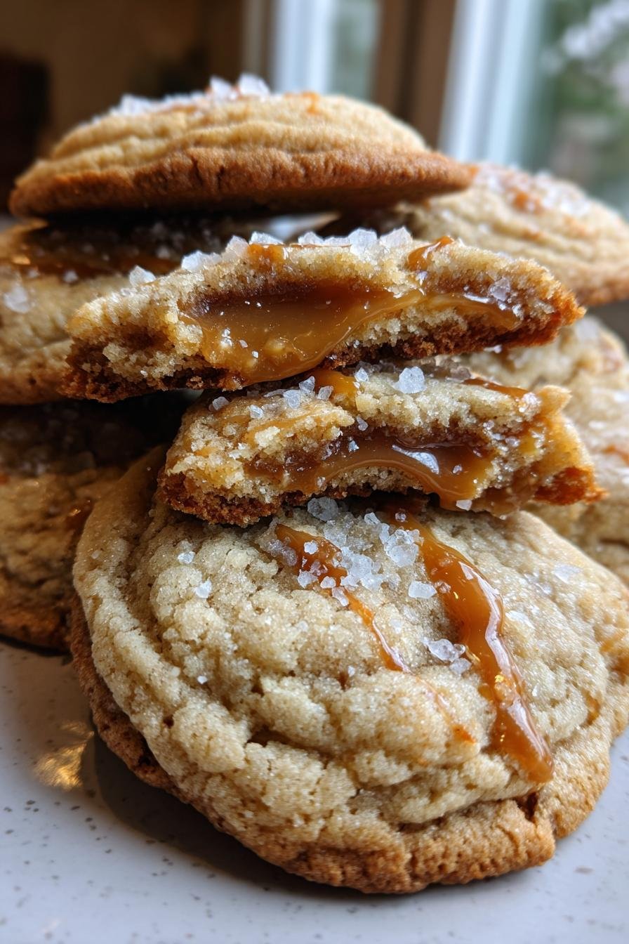 Salted caramel cookies