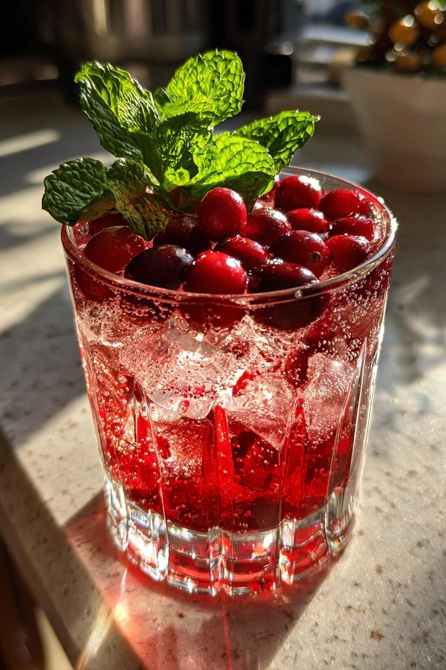 Sparkling Cranberry Mocktail