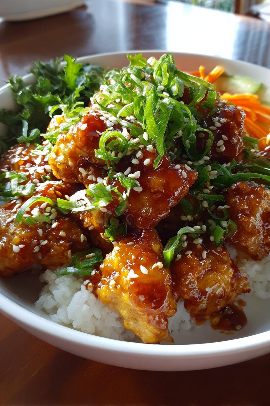 Spicy Honey Chicken Bowls