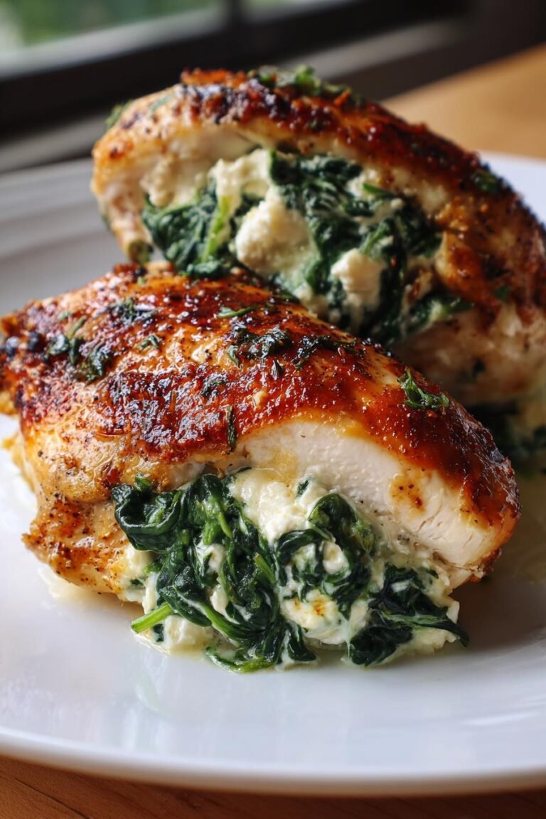 Spinach Feta Stuffed Chicken