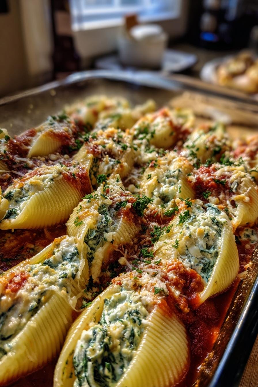 Spinach Ricotta Stuffed Shells